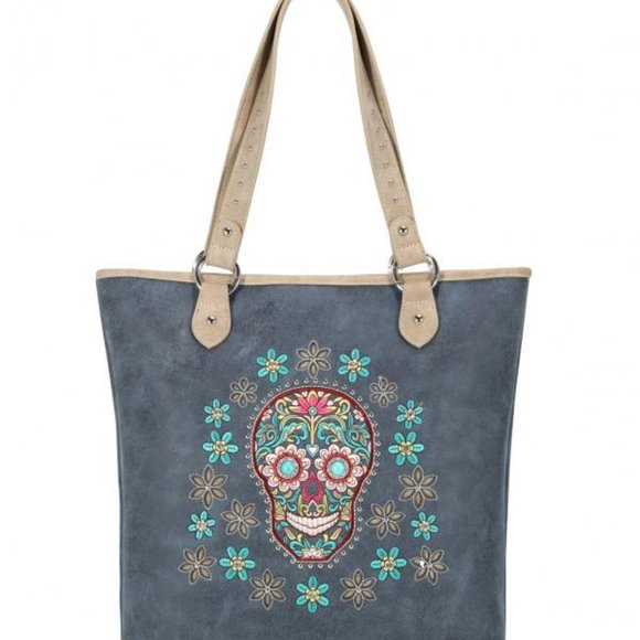 New - Montana West Sugar Skull Collection Concealed Carry Tote - Picture 7 of 7